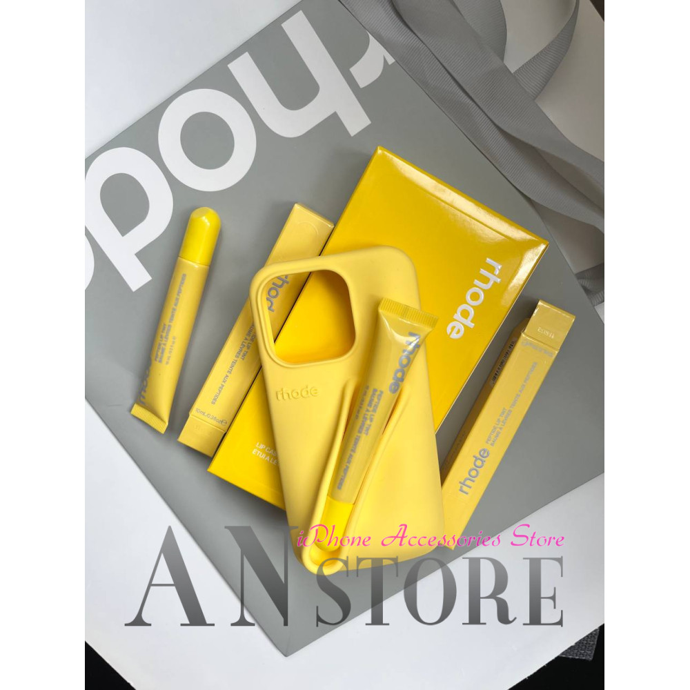 Желтый чехол Rhode Lemontini со встроенным бальзамом для губ — iPhone 16 Pro Max